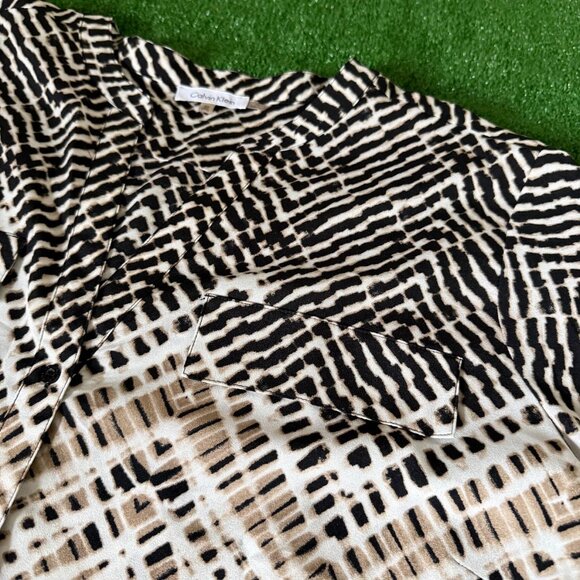 Calvin Klein Long Sleeve Button Front Mandarin Collar Tunic Shirt Plus Size 2X - Picture 6 of 12